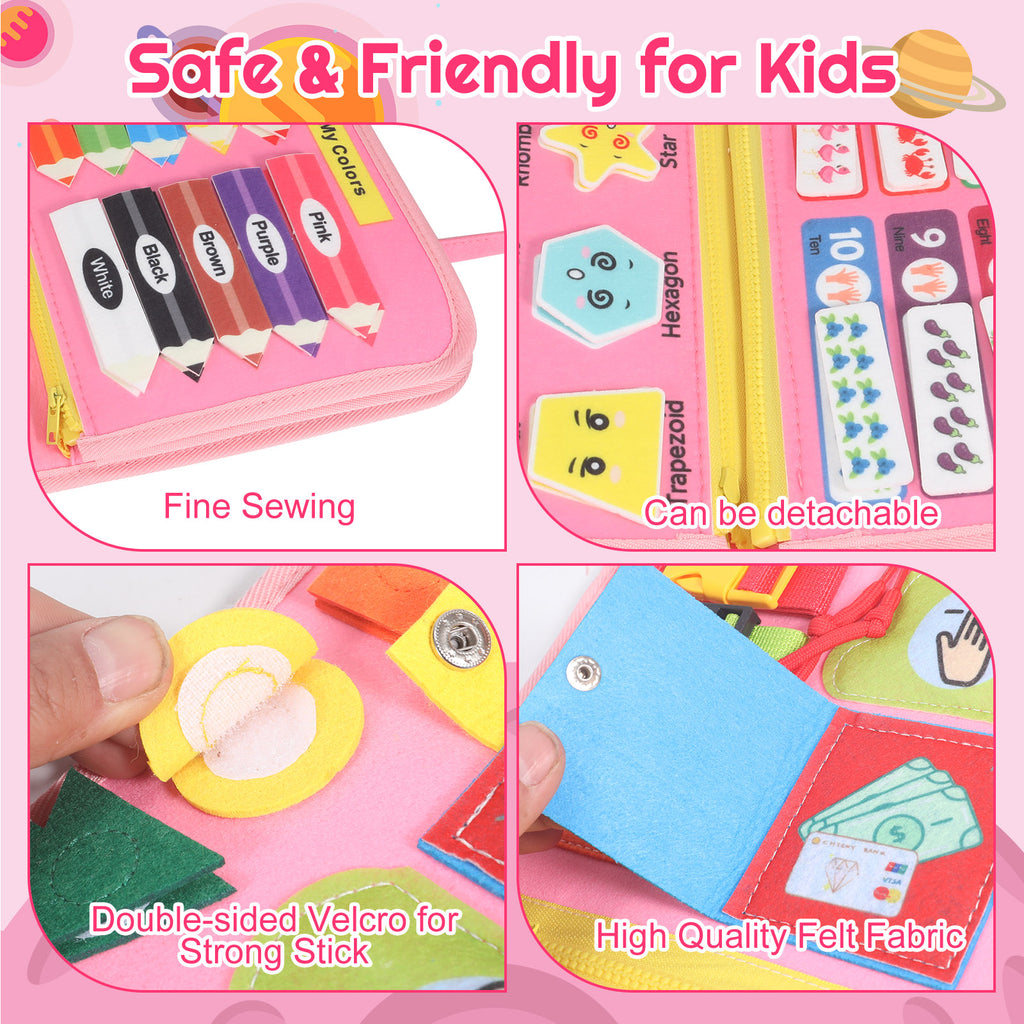 Montessori Busy Board & Busy Book (Ages 2–4) – Sensory Learning Toy