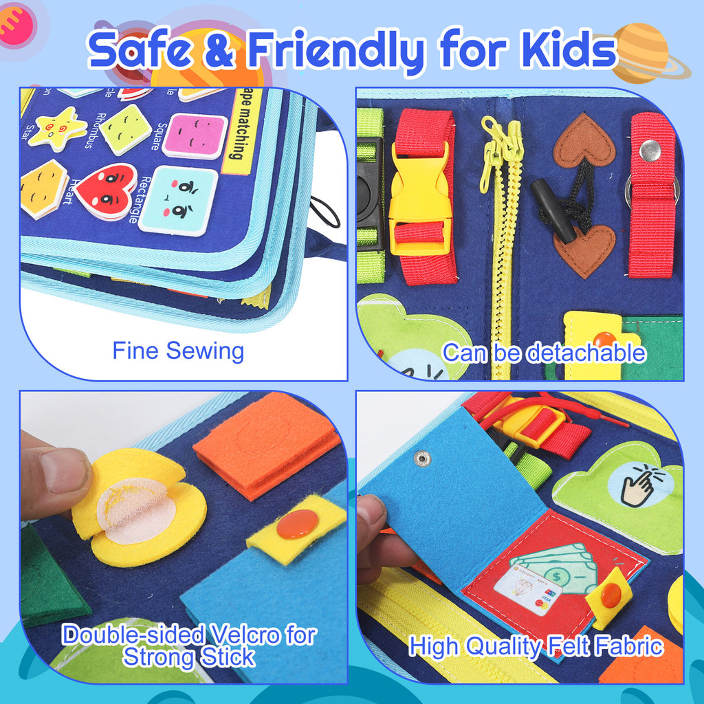 Montessori Busy Board & Busy Book (Ages 2–4) – Sensory Learning Toy