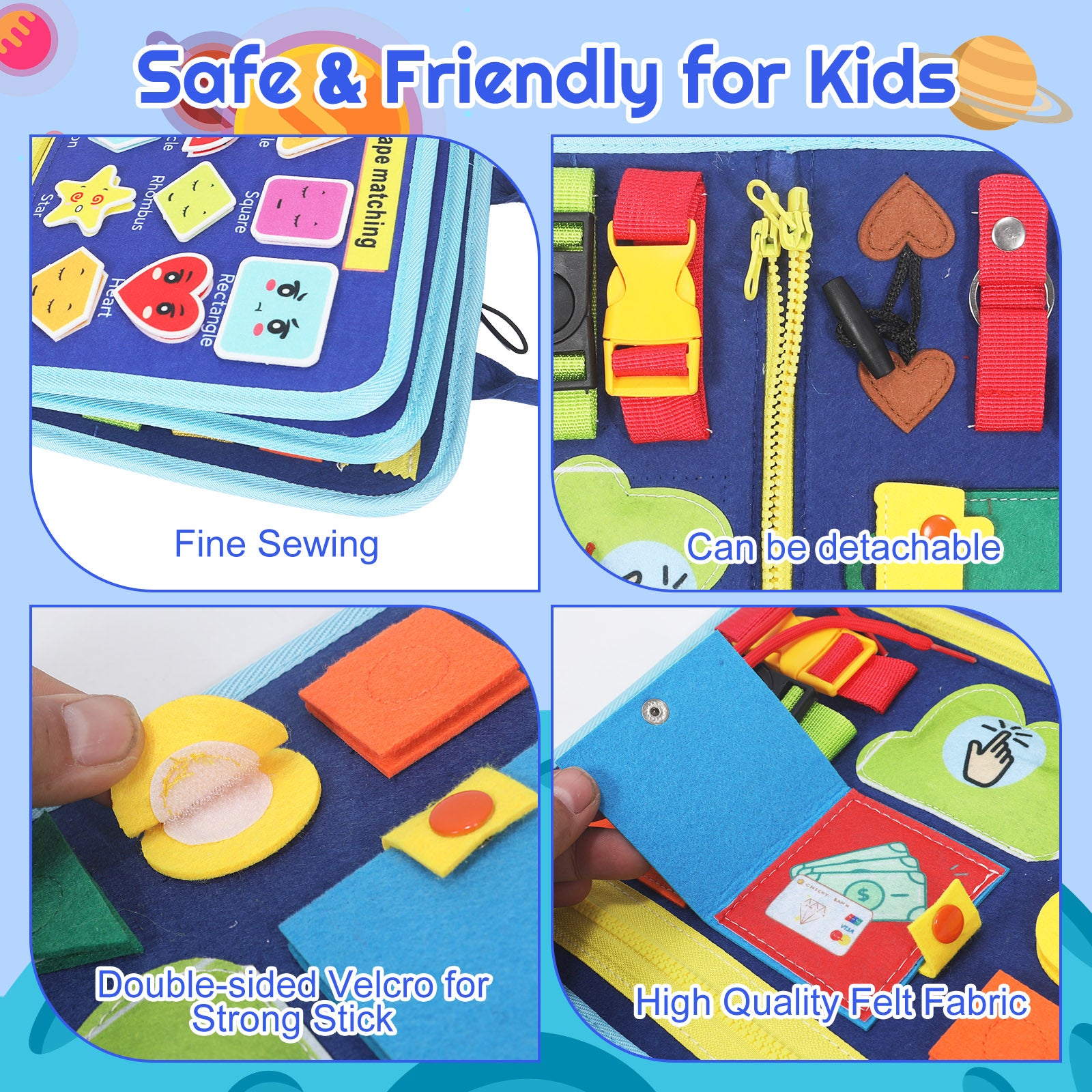 Montessori Busy Board & Busy Book (Ages 2–4) – Sensory Learning Toy