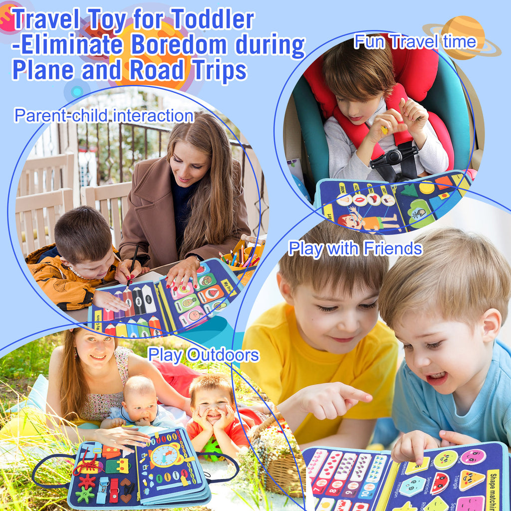 Montessori Busy Board & Busy Book (Ages 2–4) – Sensory Learning Toy