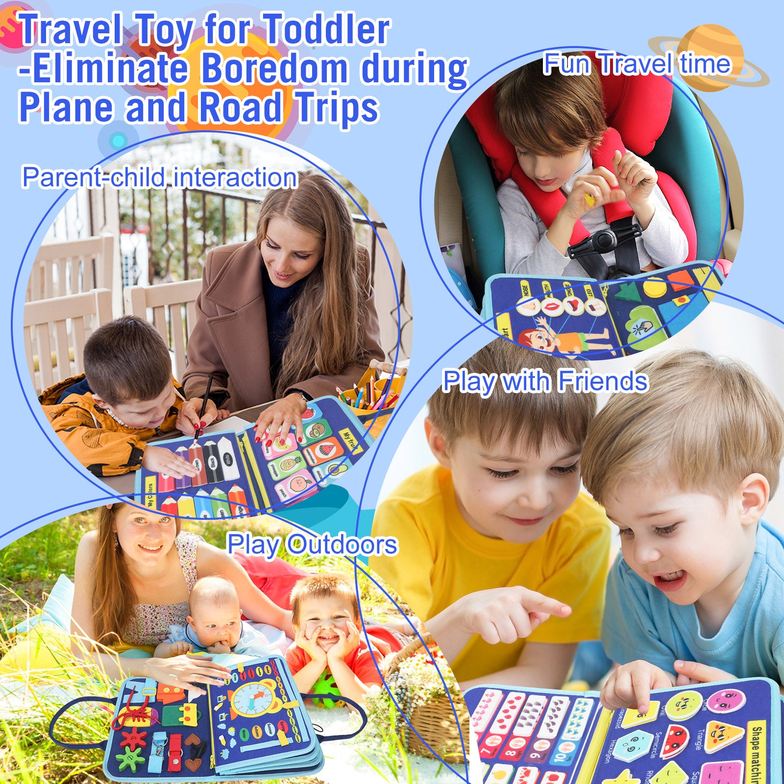 Montessori Busy Board & Busy Book (Ages 2–4) – Sensory Learning Toy