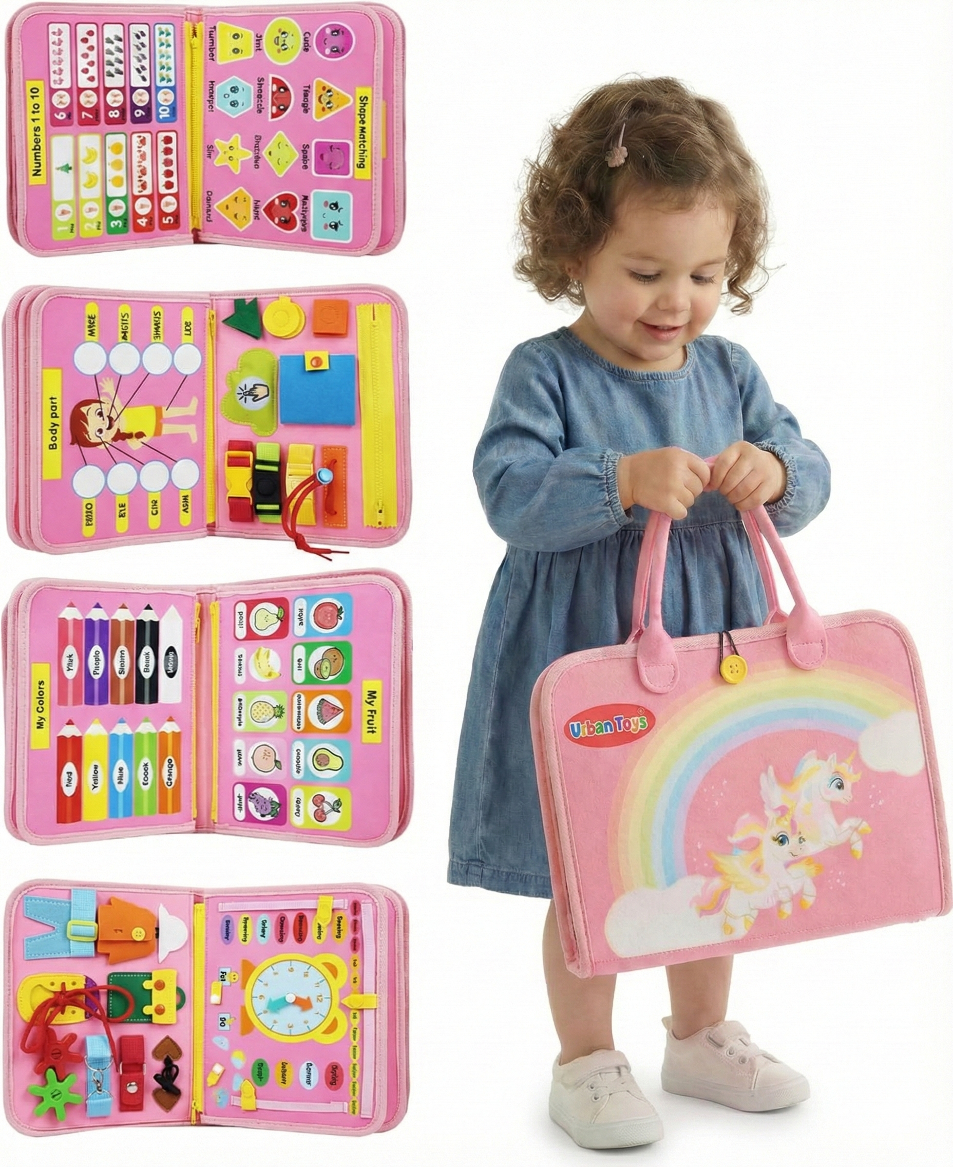 Montessori Busy Board & Busy Book (Ages 2–4) – Sensory Learning Toy